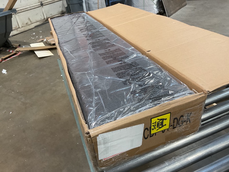 Photo 1 of Driftalia LED King Size Bed Frame with 2 Storage Drawers, Upholstered King Bed Frame with Headboard and Charging Station, No Box Spring Needed, Easy to Assembly-Dark Grey