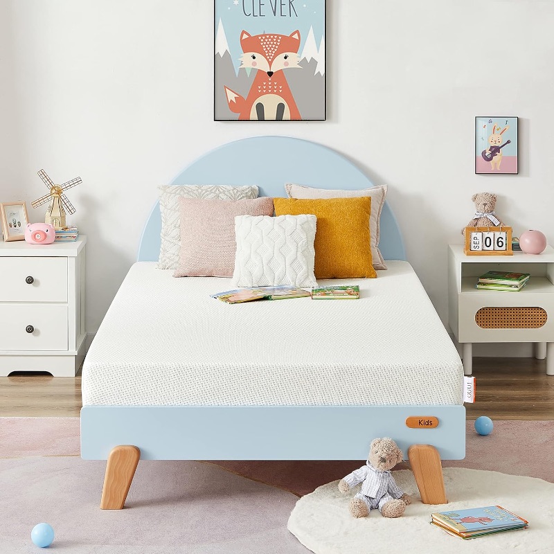 Photo 1 of ***mattress got dirty during processing and handling 
OUUI Twin Mattress, 5 Inch Green Tea Cooling Gel Memory Foam Mattress in a Box for Kids Medium Firm Twin Bed Mattress for Bunk Bed, Trundle Bed, Pressure