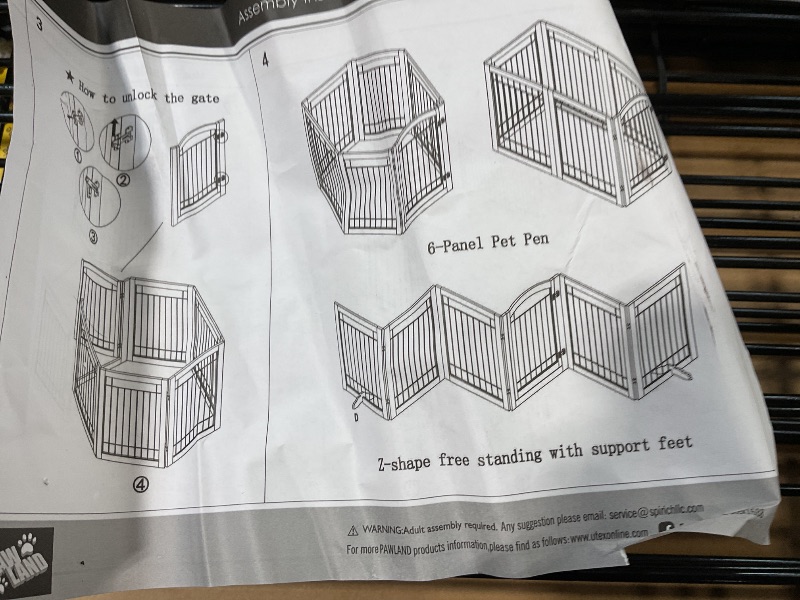 Photo 3 of PAWLAND 144-inch Extra Wide 30-inches Tall Dog gate with Door Walk Through