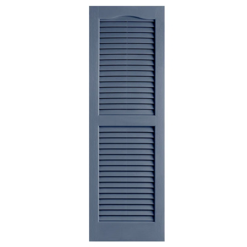 Photo 1 of Cathedral Top Standard Open Louver Shutters Pair (Set of 2)