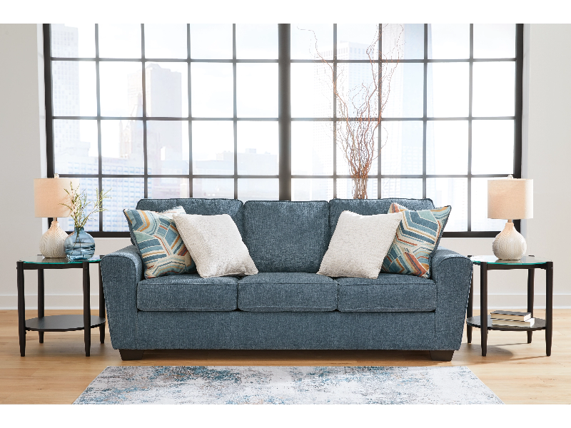 Photo 1 of Blue Cashton sofa 3 seater with 4 accent pillows