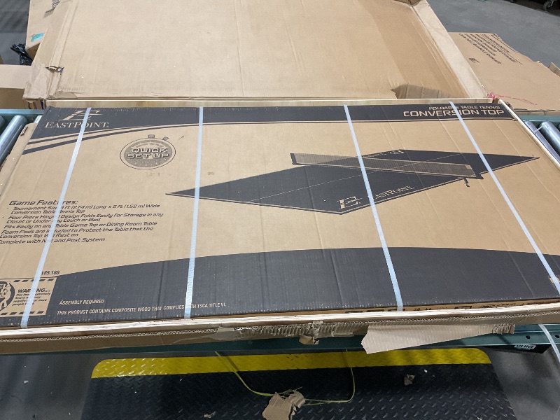 Photo 1 of EastPoint Sports Ping Pong Conversion Top, Foldable Table Tennis Topper, Lightweight and Portable, Zero Assembly Required, Blue