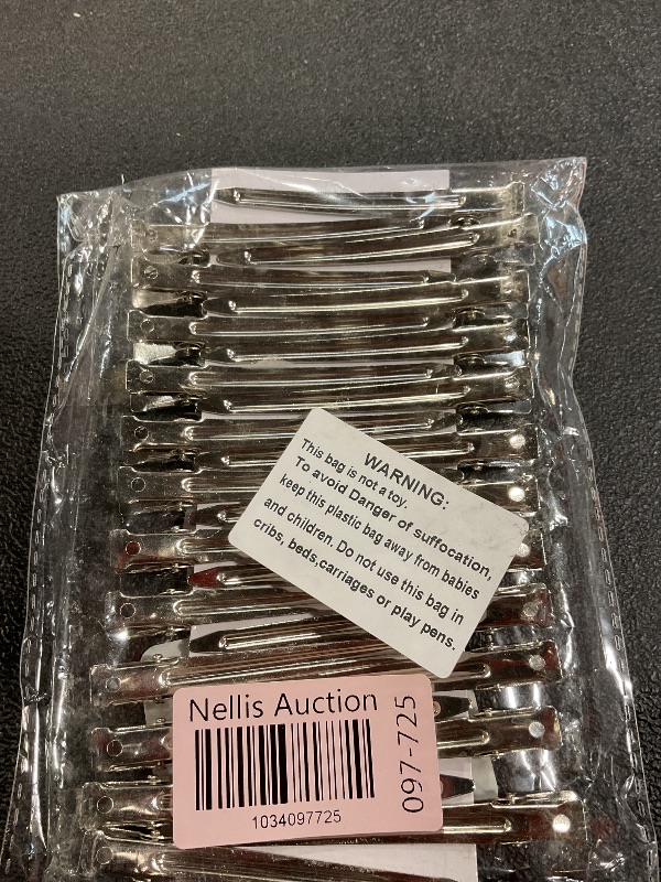 Photo 2 of 24 Packs Duck Bill Clips, Bantoye 3.5 Inches Rustproof Metal Alligator Curl Clips with Holes for Hair Styling, Hair Coloring, Silver