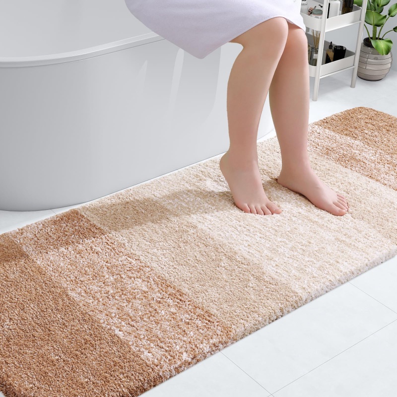 Photo 1 of OLANLY Bathroom Rug Mat 30x20, Extra Soft and Absorbent Microfiber Bath Rugs, Non-Slip Plush Shaggy Bath Carpet Runner, Machine Wash Dry, Bath Mats for Bathroom Floor, Tub and Shower, BRWN
*MANUFACTURE DEFECT HAS MINOR PLASTIC STUCK, SEE PICTURE FOR REFER