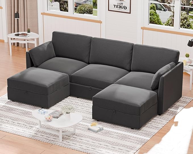 Photo 1 of Modular Sectional Couches for Living Room,Oversized Comfy U-Shaped Sofa Couch Set with Chaise Storage, Chenille Fabric & Ottoman,Large Upholstered Sectional Sofa for Bedroom,Apartment, COLOR OFFWHITE
*PICTURE ONLY USED AS REFERENCE*