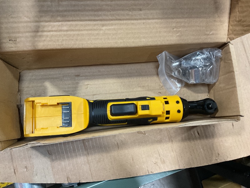 Photo 2 of 3/8" Cordless Ratchet Wrench Compatible with DEWALT 20V Battery, Electric Power Ratchet, Variable Speed Trigger, 45 Ft-lbs 400 RPM Wrench Tool, 7 Sockets, 1/4" Adapter & 3" Extension Bar (Tool Only)