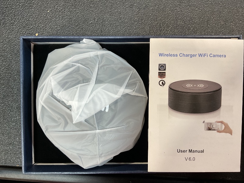 Photo 1 of CHHANLOO Hidden Spy Camera WiFi 1080P with Wireless Charger,Motion Activated,Nanny Spy Cam with 160°Viewing Angle, Security Camera for Home Office Store