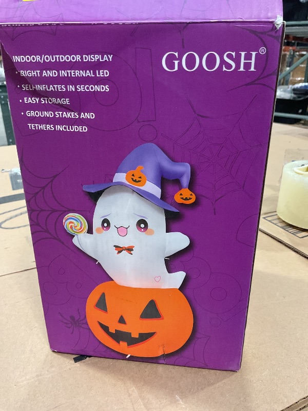 Photo 1 of GOOSH Happy HALLO WEEN 5FT LED PUMPKIN AND GHOST