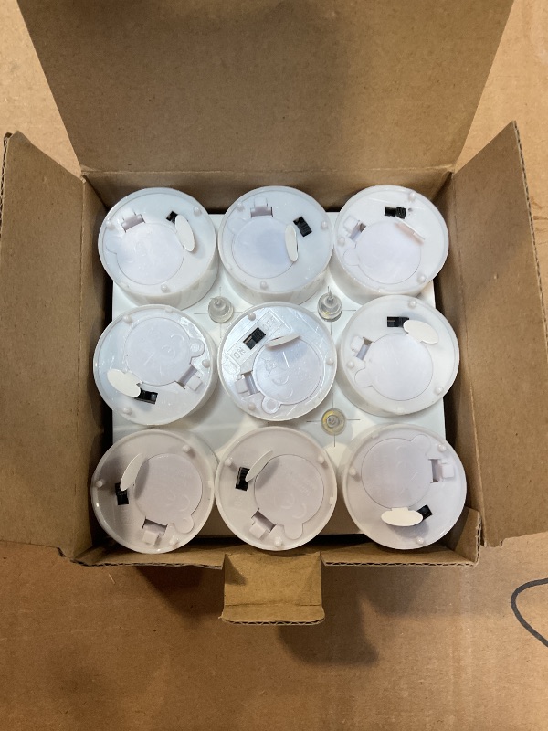 Photo 1 of 12 Pack Flameless Led Tea Lights Candles with timer battery operated,Built-in 6Hours,6 Hours On and 18 Hours Off in 24 Hours Cycle Automatically,flickering flameless tealights candles in Warm White