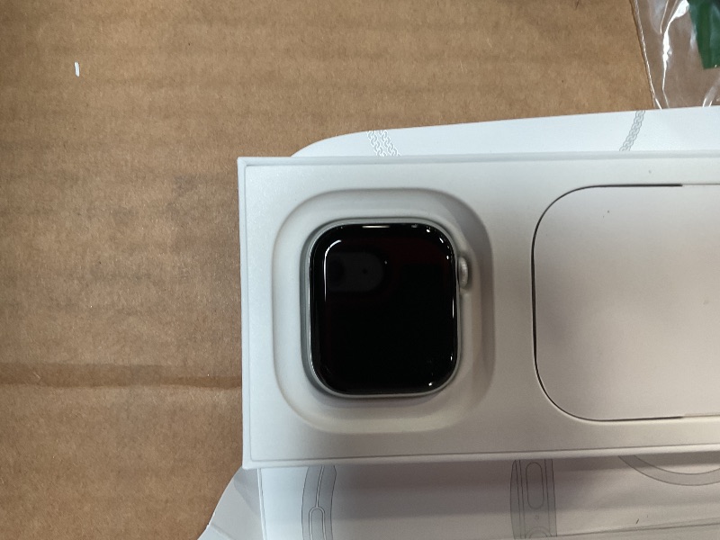 Photo 1 of Apple Watch Series 10 [GPS 42mm case] Smartwatch with Silver Aluminium Case with Denim Sport Band - M/L. Fitness Tracker, ECG App, Always-On Retina Display, Water Resistant