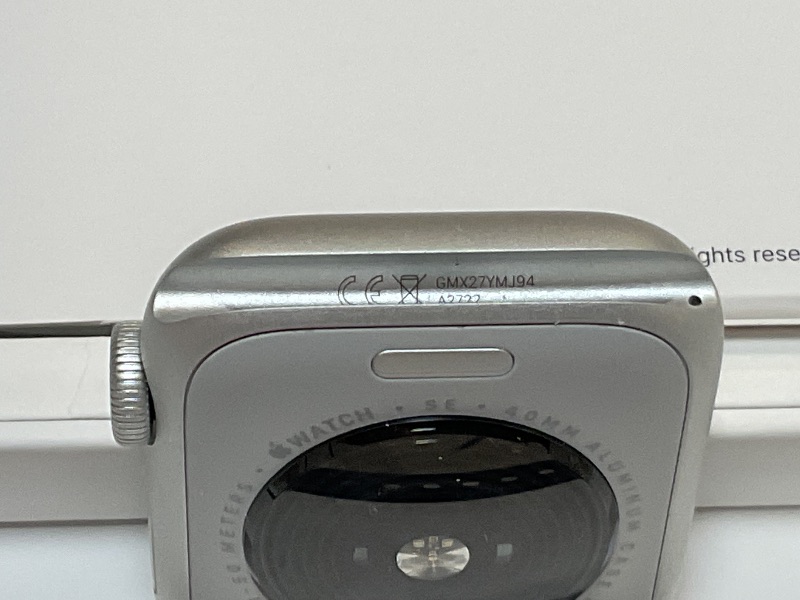 Photo 1 of Apple Watch SE (2nd Gen) [GPS 40mm] Smartwatch with Silver Aluminium Case with Denim Sport Band S/M. Fitness and Sleep Trackers, Crash Detection, Heart Rate Monitor, Retina Display