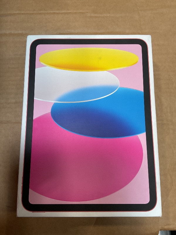 Photo 2 of *MISSING CHARGER& 
Apple iPad (10th Generation): with A14 Bionic chip, 10.9-inch Liquid Retina Display, 64GB, Wi-Fi 6, 12MP front/12MP Back Camera, Touch ID, All-Day Battery Life – Pink