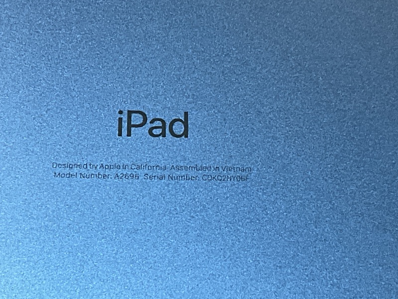 Photo 1 of Apple iPad (10th Generation): with A14 Bionic chip, 10.9-inch Liquid Retina Display, 64GB, Wi-Fi 6, 12MP front/12MP Back Camera, Touch ID, All-Day Battery Life – Blue
