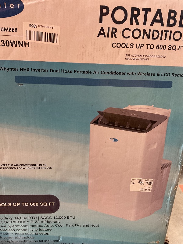 Photo 2 of ARC-1230WNH 600 Sq.Ft Smart NEX Inverter Portable Air Conditioner 12000 BTU Heater