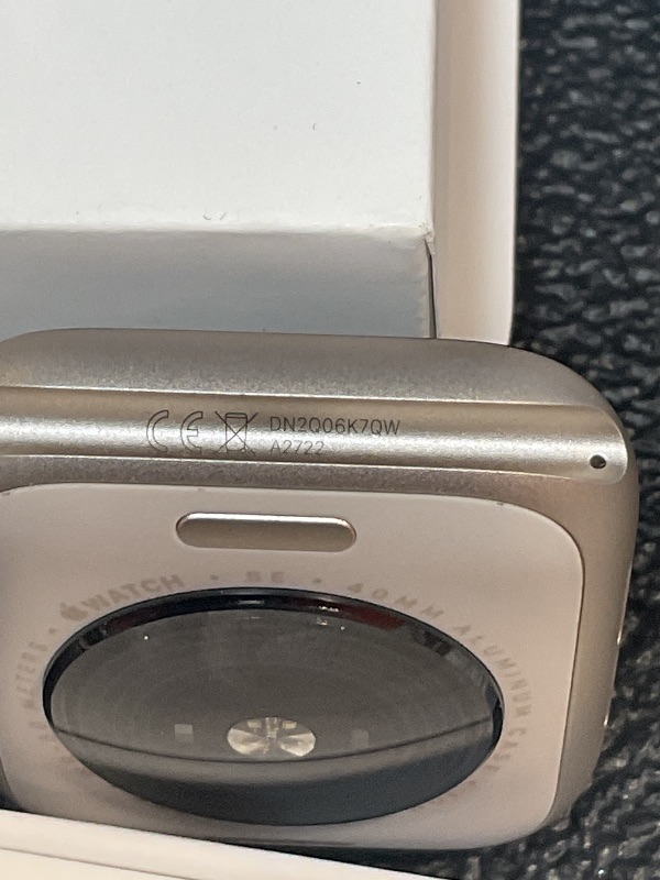 Photo 2 of Apple Watch SE (2nd Gen) [GPS 40mm] Smartwatch with Starlight Aluminum Case with Starlight Sport Band S/M. Fitness and Sleep Trackers, Crash Detection, Heart Rate Monitor, Retina Display