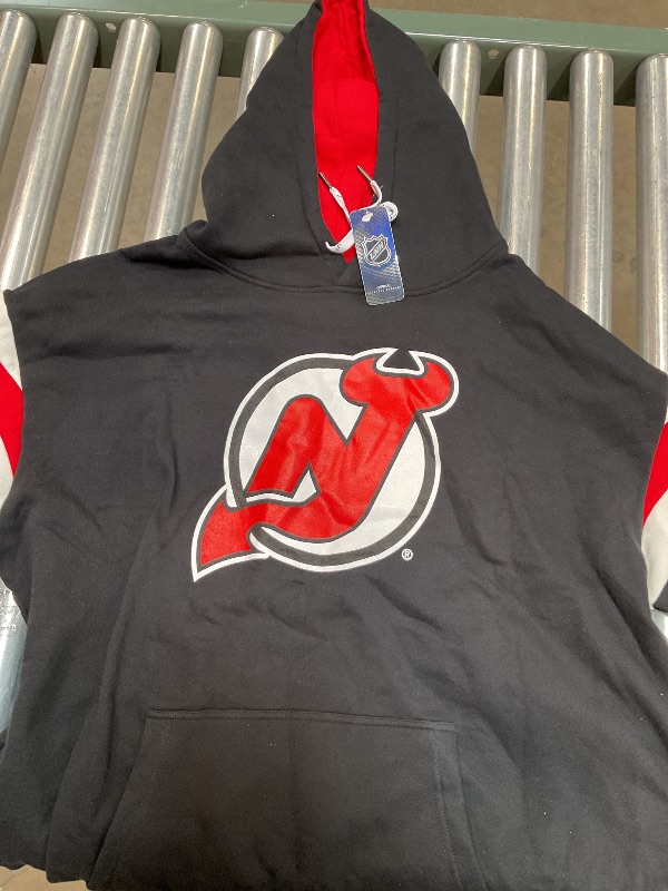 Photo 2 of Calhoun NHL Surf & Skate Mens Varsity Retro Style Pullover Hoodie – The Coastal Collection (XX-Large, Devils)