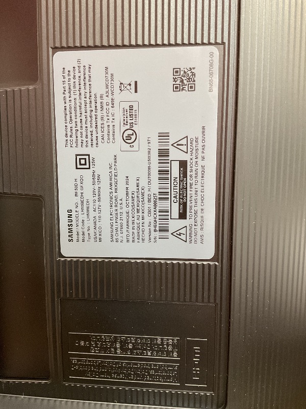 Photo 3 of *MISSING POWER CORD/ UNABLE TO FULLY TEST* SAMSUNG 50-Inch Class Crystal UHD 4K Bed-H Series HDR Business Pro TV w/ 3-Sided Bezel-Less Slim Design, Use for Digital Signage Displays, Commercial TV, Alexa Built-in (LH50BEDHLG, 2024 Model)