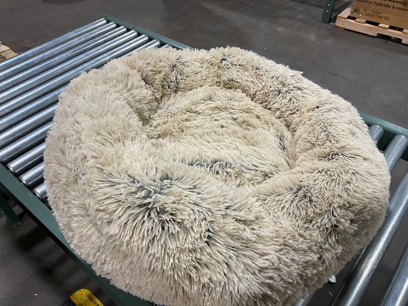 Photo 4 of Best Friends by Sheri The Original Calming Donut Dog and Cat Bed in Shag Fur, Taupe, Medium, 30x30