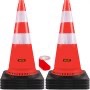 Photo 2 of 
VEVOR Safety Cones, 8 x 30" Traffic Cones, PVC Orange Construction Cones, Reflective Collars Traffic Cones w/Black Weighted Base Used for Traffic Control, Driveway Road Parking and School Improvement
**PACK OF 6**