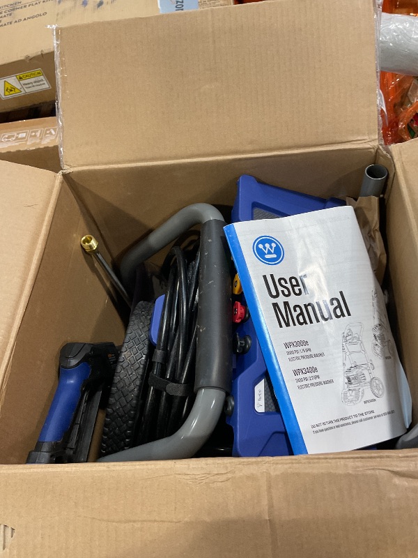 Photo 2 of **WOKS WELL/ SHUTS OFF AFTER 5 MIN OF USE**N Westinghouse WPX3400e Electric Pressure Washer, 3400 Max PSI and 2.0 Max GPM, Brushless Motor, Onboard Soap Tank, Spray Gun and Wand, 5 Nozzle Set, for Cars/Fences/Driveways/Homes/Patios/Furniture