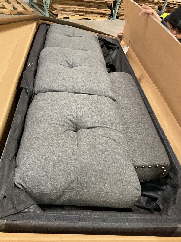 Photo 2 of Devion Furniture Polyester Fabric
Sectional Sofa with Ottoman-Gray