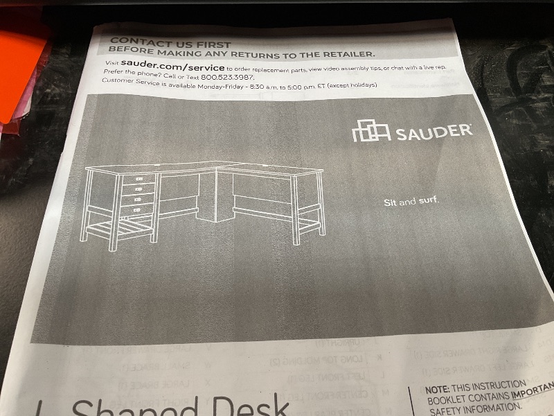 Photo 1 of **Missing Hardware**Rosedale Ranch 65x55 (1654x1490cm) in. L-Shaped white wood Computer Desk with File Storage