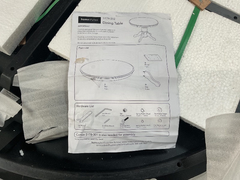 Photo 1 of **Just the Top piece**No stand*East West Furniture DLT-ABK-TP Dublin Dining Table - a Round Wooden Table Top with Dropleaf & Pedestal Base, 42x42 Inch, Wirebrushed Black