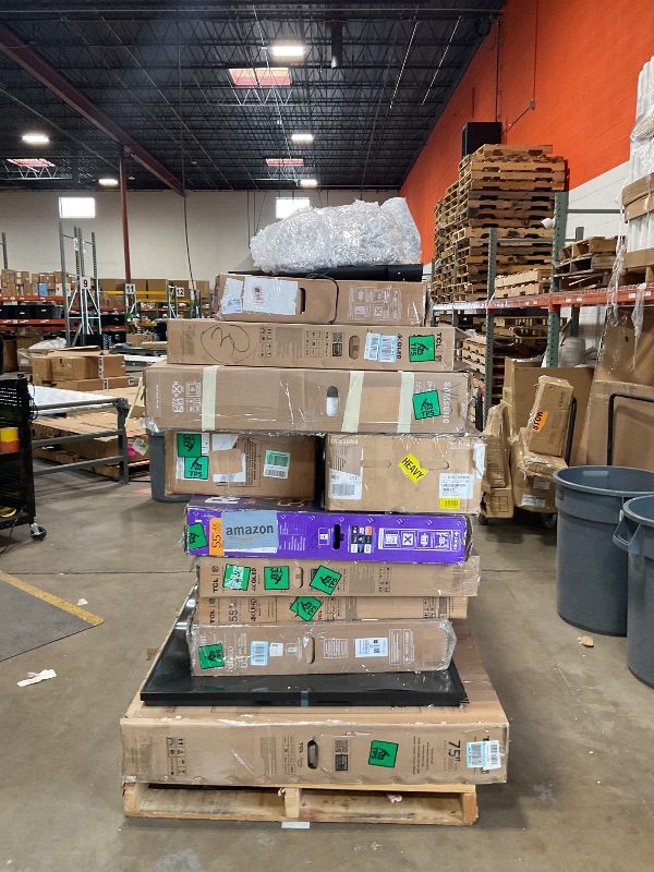 Photo 1 of Full Pallet Of INCOMPLETE SETS SOLD AS IS- NOT REFUNDABLE
TVs and computer screens 
Bulk mixed items approximately 10 screens. 