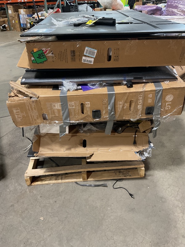 Photo 1 of FULL PALLET OF INCOMPLETE SETS
SOLD AS IS
Not refundable 
TVs 
