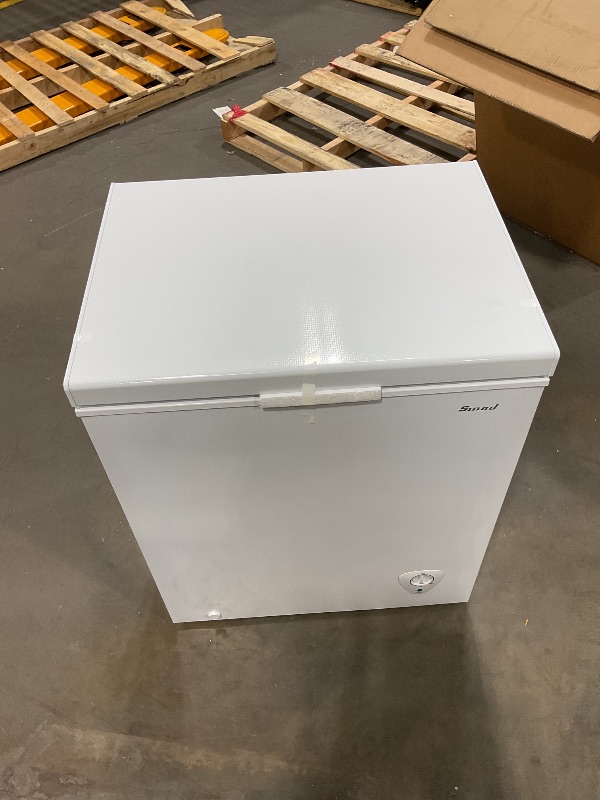 Photo 1 of 5.0 Cu.Ft Chest Freezer WANAI Deep Freezers Large Storage Freezer 7 Temperature Control Low Noise with Removable Basket for Dorm Apartment Home Kitchen