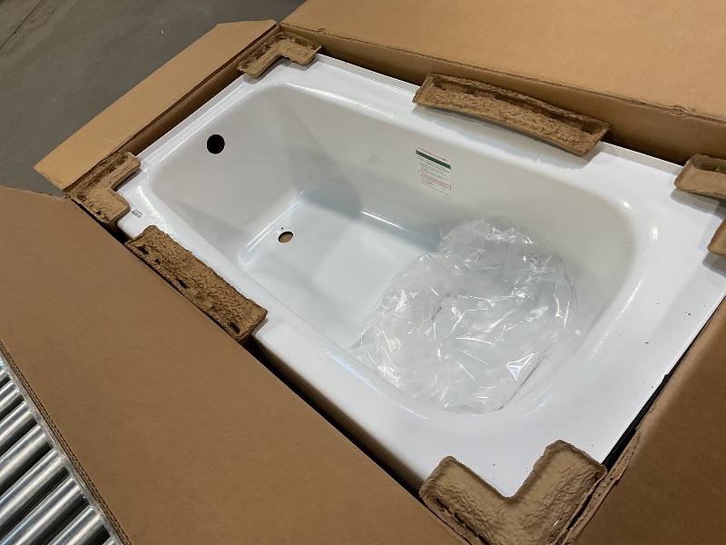 Photo 2 of Cambridge 60 in. Left Drain Rectangular Apron Front Bathtub in White