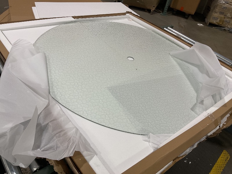 Photo 2 of Audio-Visual Direct Tempered Glass Table Top with Rounded Edge (48" with 1 5/8 Center Hole) **TABLE MAY NOT LOOK LIKE PICTURE**