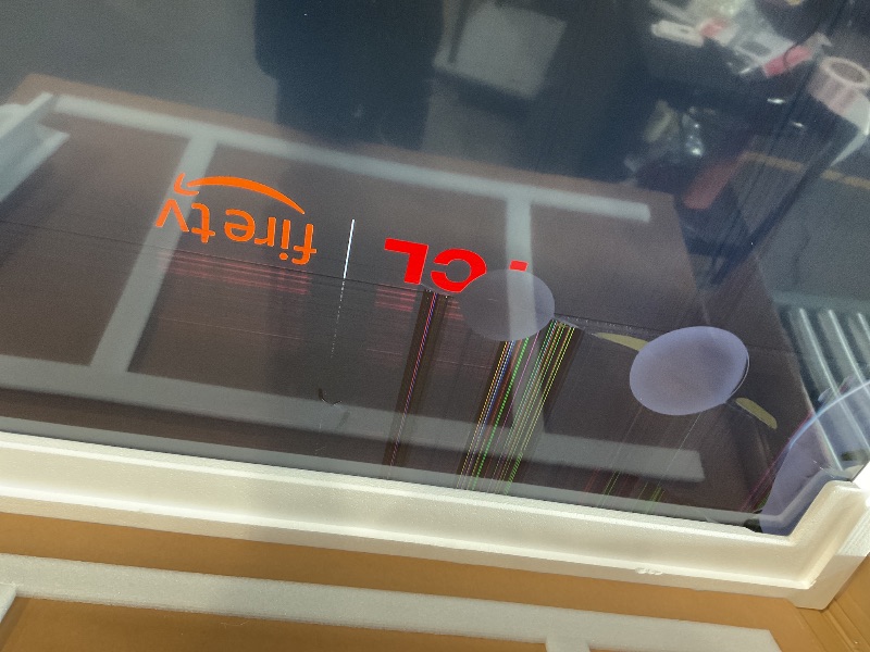 Photo 1 of TCL 65-Inch Class S5 UHD 4K LED Smart TV with Fire TV (65S551F) **FOR PARTS ONLY SCREEN BROKEN**