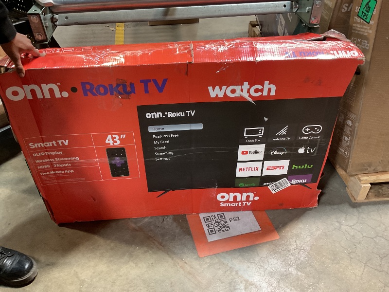 Photo 1 of Roku Smart TV – 43-Inch Select Series 4K HDR RokuTV with Roku Enhanced Voice Remote, Brilliant 4K Picture, Automatic Brightness, & Seamless Streaming – Live Local News, Sports, Family Entertainment **PARTS ONLY**