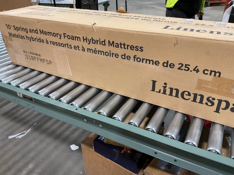 Photo 3 of Linenspa 10 Inch Memory Foam and Spring Hybrid Mattress - Medium Feel - Bed in a Box - Quality Comfort and Adaptive Support - Breathable - Cooling - Perfect for a Guest Bedroom - Full Size