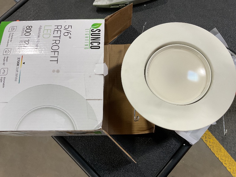 Photo 1 of Sunco LED Can Lights Eyeball Retrofit Gimbal 5/6 Inch Recessed Lights Dimmable, 12W=60W, 2700K Soft White, 800 LM, Directional Angled Trim Adjustable Ceiling Downlight, UL