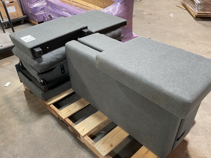 Photo 1 of YOPTO 81.5" Sleeper Sectional Sofa,Upholstered Sectional Storage Chaise and Pull,Reversible L-Shape Couch,w/ 3 Back Cushions,for Living Room,Office,Apartment,Dark Grey