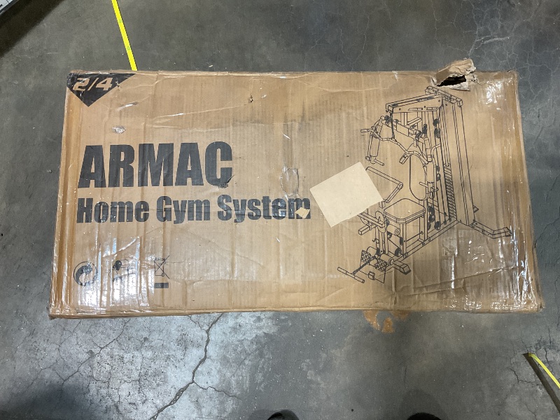 Photo 2 of **BOX 2 OF 4** ARMAC Home Gym, Multifunctional Home Gym Equipment, 150LBS Weight Stack Machine, Workout Station with Pulley System, Fly Chest, and Leg Exercise for Full Body Training **BOX 2 OF 4**