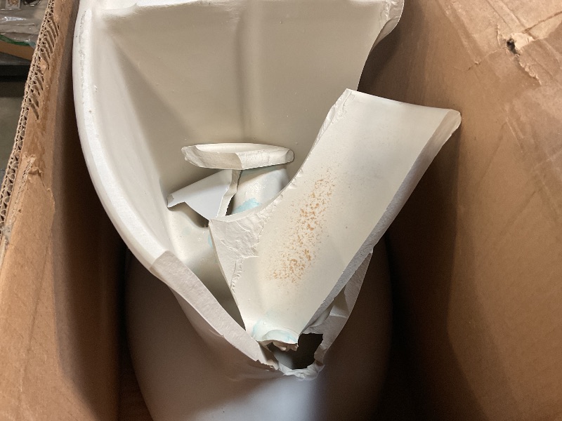 Photo 4 of ***DAMAGED, BASE OF TOLIET BOWL BROKEN***  MISSING BIDET***TOTO Drake WASHLET+ Two-Piece Elongated 1.6 GPF Universal Height TORNADO FLUSH Toilet and S7 Contemporary Bidet Seat with Auto Flush, Cotton White - MW7764726CSFGA#01