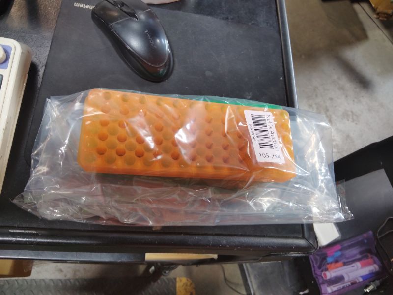 Photo 1 of 2Pcs Tube Rack Microcentrifuge Tube Racks Double-Sided Plate Centrifugal Pipe Rack for 0.5ml-2ml Centrifugal Pipe 60 Holes (Orange-Green)