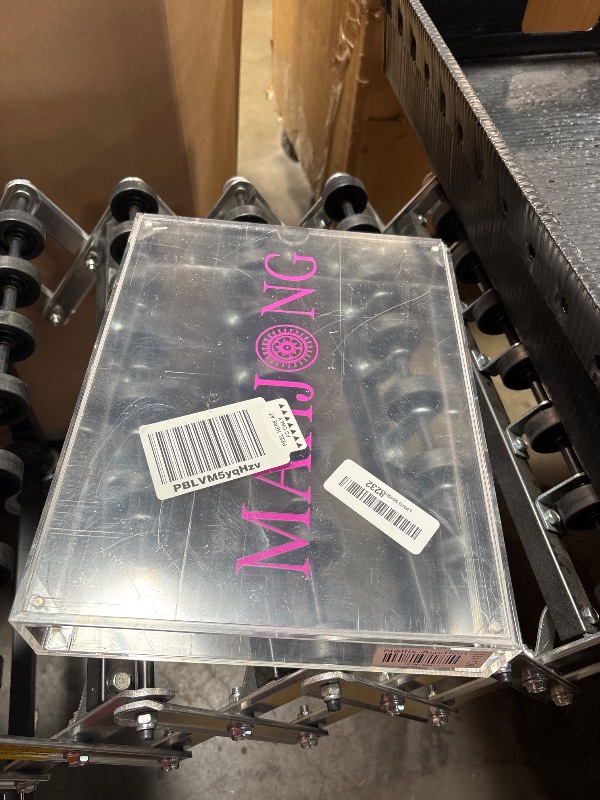 Photo 1 of ***HAS SCRATCHES*** XIEJ 1 Pcs Empty Acrylic Mahjong Case,OMM Mahjong Tiles Storage-12.4in×9.65in×2.17in Transparent Mahjong Card Display Box for Mahjong Game Set Storage