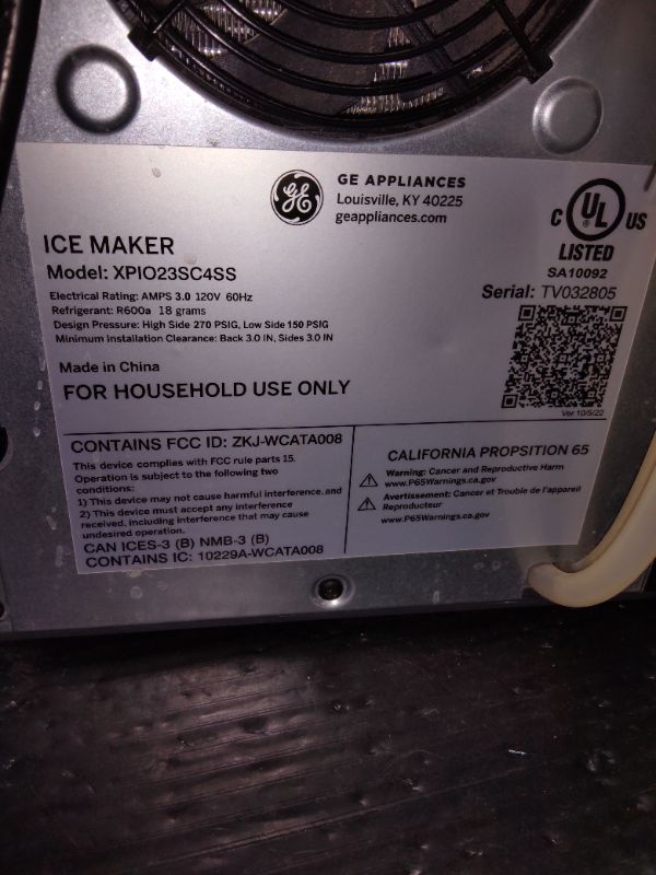 Photo 1 of ***FOR PARTS ONLY /NON FUNCTIONAL/ MISSING ICE TRAY *** GE Profile Opal 2.0 Ultra Nugget Ice Maker with Scale Inhibiting Filter, Scoop Included, 38 lbs in 24 Hours, Pellet Ice Machine with WiFi & Smart Connected, Stainless Steel