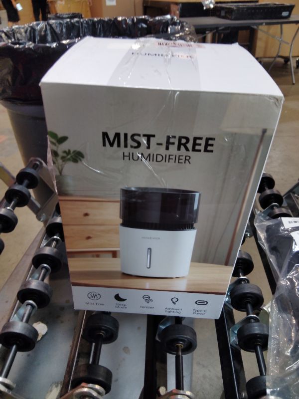 Photo 1 of ***INCOMPLETE SET RECOMENDED FOR PARTS/ MISSING PIECES*** Mist-Free Evaporative Humidifier for Bedroom, Top Fill Humidifier Work with Tap Water, Touch Control,USB Powered, Sleep Mode, Night Light,1–8H Timer, Easy-Clean Design for Home Office-3L