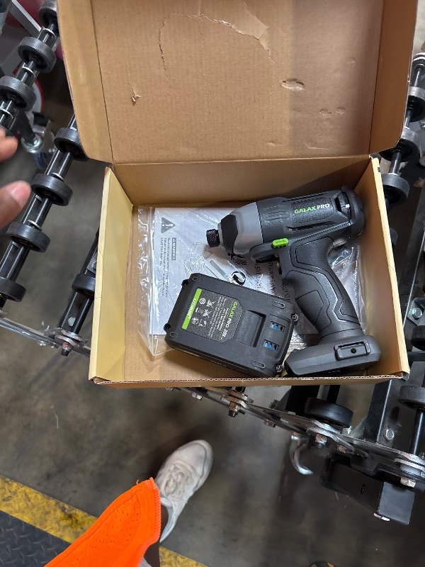 Photo 1 of ***MISSING CORD*** 
GALAX PRO Impact Driver 20 V Lithium Ion 1/4" Hex Cordless Driver with LED Work Light, 6 Pieces Screwdriver Bits, Variable Speed (0-2800 RPM)- 1.3 Ah Battery and Charger Included