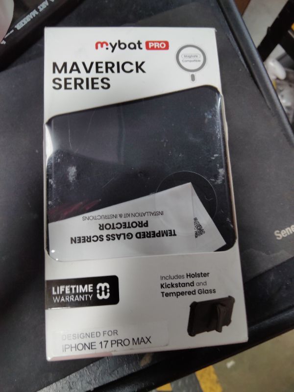 Photo 1 of ***HEAVILY USED/ DIRTY*** M MYBAT PRO for iPhone 17 Pro Max Case with Belt Clip Holster, Maverick Series 17 Pro Max Case[Compatible with Magsafe] w/Screen Protector,Anti-Drop,with 360°Rotating Kickstand