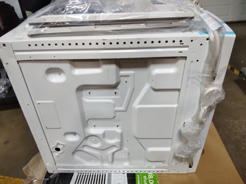 Photo 1 of ***FOR PARTS ONLY/ HAS MINOR OUTER DAMAGE/ COMPRESSOR STARTS & STOPS **** LG 18,000 BTU Window Air Conditioner, 230/208V, Cools 1,000 Sq.Ft. (25' x 40' Room Size), Quiet Operation, Electronic Control with Remote, 3 Cooling & Fan Speeds, Auto Restart, Whi