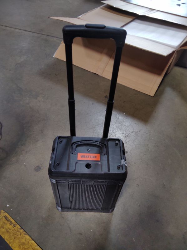 Photo 1 of ***DIRTY/UNKNOWN MISSING PIECES*** WESTTREE Misting Fan Portable Rechargeable with 4 Gal Large Bucket, Mist Fan with Retractable Handle & Oscillating Mister Outdoor Camping Cooling Fan for Patio/Beach/Fishing/Golf/Travel Essentials