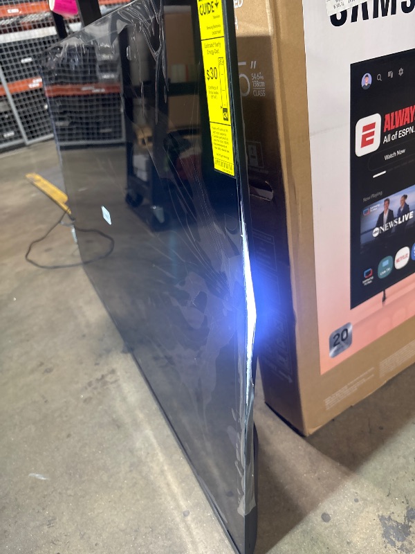 Photo 1 of ****FOR PARTS ONLY DISPLAY DAMAGED AND Separating FROM FRAMING**** Samsung Mini LED M70H 4K Vision AI TV
