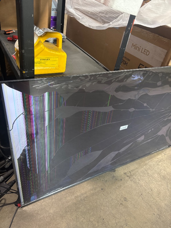 Photo 1 of ****FOR PARTS ONLY DISPLAY DAMAGED AND Separating FROM FRAMING**** Samsung Mini LED M70H 4K Vision AI TV