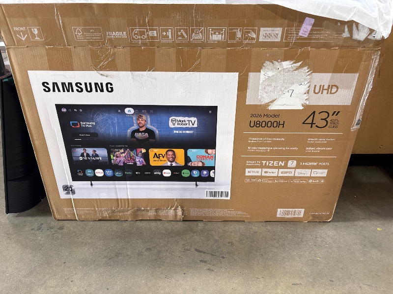 Photo 1 of ****FOR PARTS ONLY /NON-FUNCTIONAL DISPLAY DAMAGED ***** Roku 43-Inch Smart TV 2026 - Select Series, 4K HDR TV - RokuTV